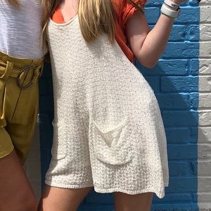 Cream Free People Romper